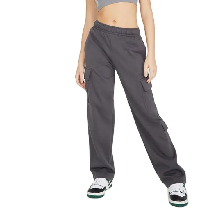 Nouvelle conception Streetwear ceinture élastique femmes joggeurs entraînement dames Cargo pantalon de survêtement personnalisé