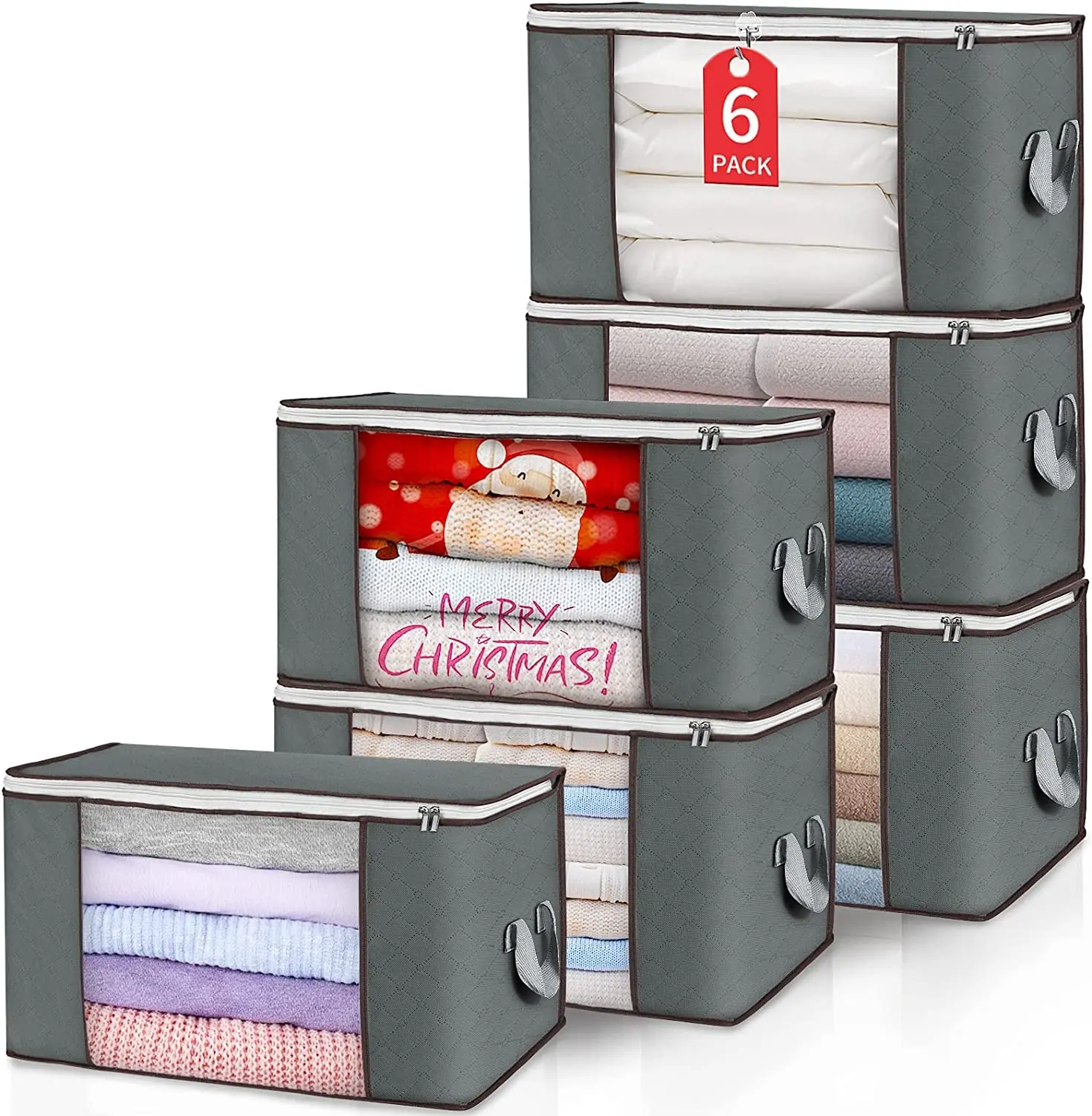 핫 세일 대용량 가방 명확한 창 접는 옷 스토리지 주최자 패브릭 침대 스토리지 가방