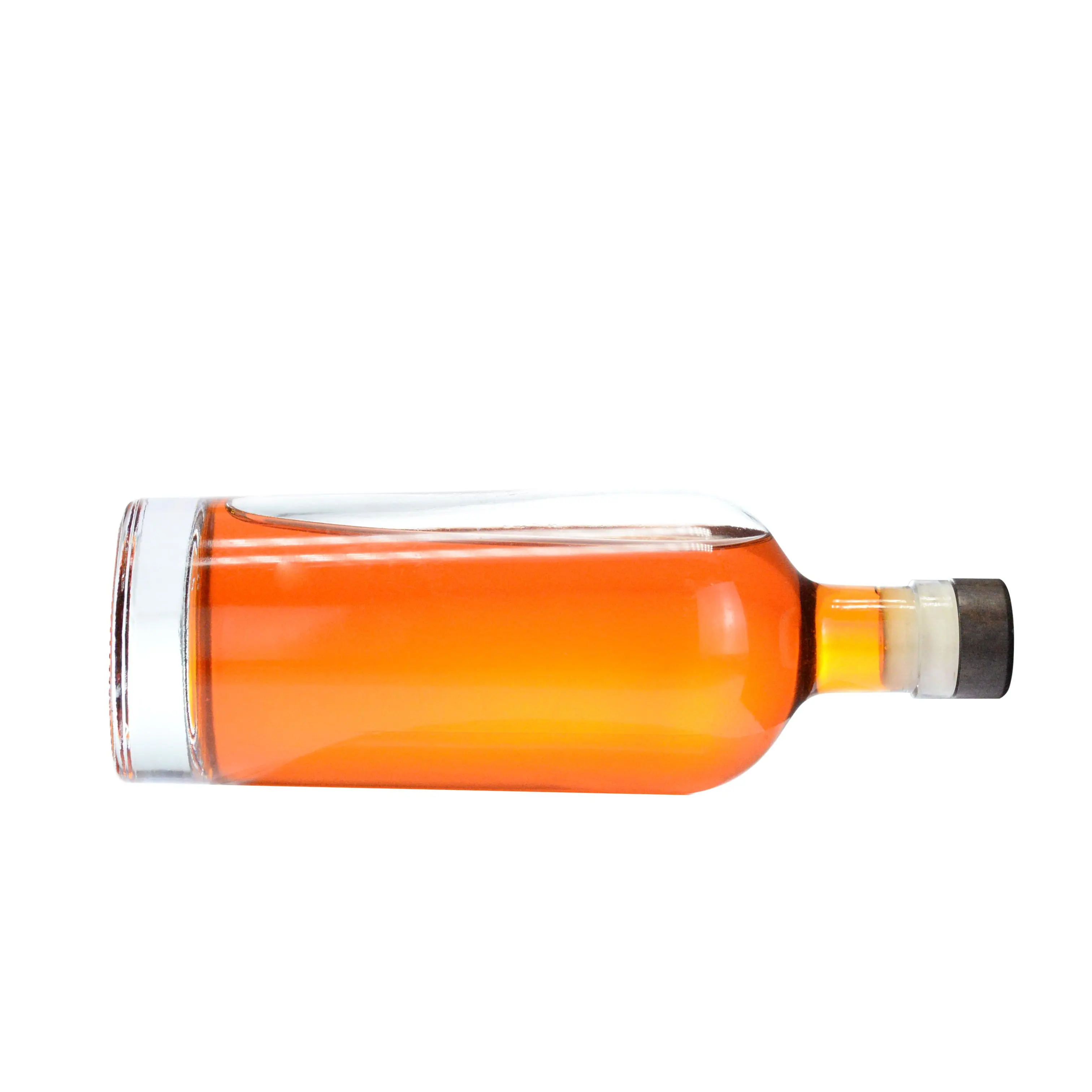 زجاجة مياه مربعة 75cl زجاجة على شكل فريد من الزجاج زجاجة فودكا تيكيلا جين تيكيلا مع أغطية