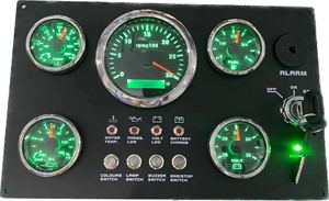 Painel de medição, 335*200mm 4krpm 18-32v 0-10bar com <span class=keywords><strong>sensor</strong></span> marítimo painel de instrumento de barco controle