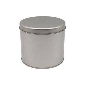 简约风格大茶罐储物锡罐咖啡罐容器金属圆形锡罐 - Product Image 2