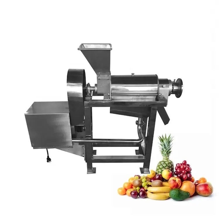 Extractor de jugo comercial automático de naranja, manzana, jengibre, piña, leche de coco, máquina exprimidora de tornillo para carne de coco