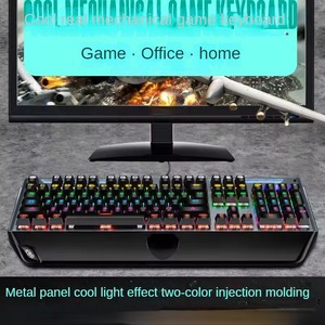 Teclado mecánico para juegos con cable USB de alta calidad Máquina de escribir de metal con 3 teclas Anti-Ghosting - Product Image 4
