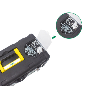 高品质塑料铁工具箱塑料储物盒，带可拆卸托盘 - Product Image 4