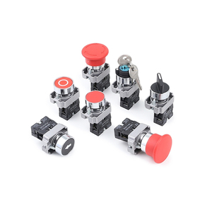 XB2 NONC momentaneo Spring Latching Push Pull grande fungo rosso manopola selettore chiave avvio rotante arresto di emergenza interruttore a pulsante - Product Image 3