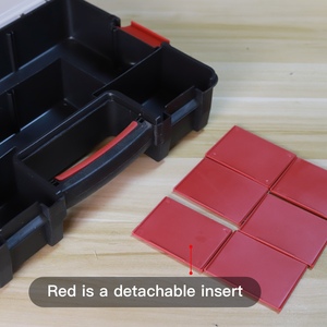 工具盒零件储物组织器盒塑料隔层带盖五金多功能螺丝盒 - Product Image 3