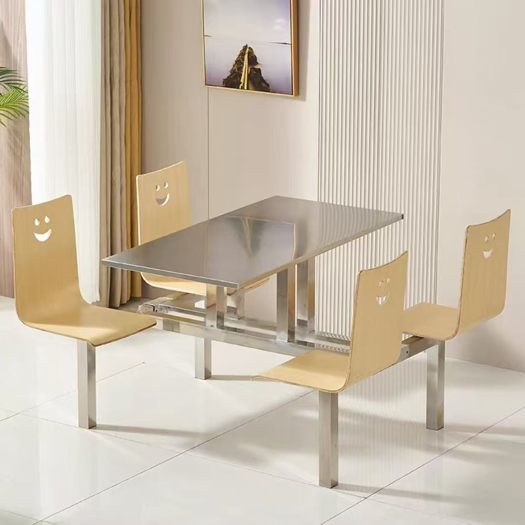 Support en acier inoxydable pour quatre places et plateau en acier inoxydable