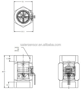 Medidor de flujo de agua de efecto Hall de 3 cables DN20 Sensor de flujo de agua de efecto Hall 4-45L/min G1/2 "Sensor de flujo de efecto Hall Arduino - Product Image 6