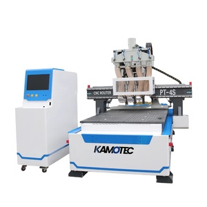 Carga y descarga de alta eficiencia Cnc Nesting 1325 CNC ATC 4 procesos Máquina de fabricación de muebles para procesar marcos de puertas - Product Image 2