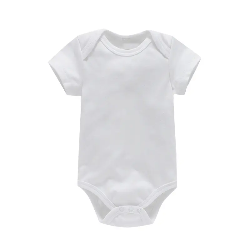 Fábrica simples branco bebê onesie bebê roupas romper branco algodão vestuário fabricantes china