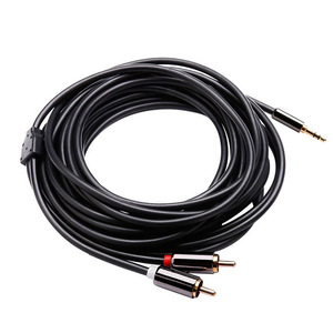 3,5mm a RCA, adaptador RCA macho a conector de audio auxiliar, carcasa metálica RCA Y Splitter RCA Cable auxiliar Cable 1/8 a conector RCA - Product Image 6