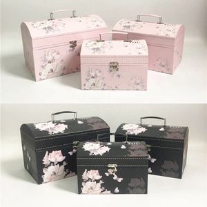 Wholesale Multi Size Custom Printed Cardboard Gift Boxes Treasure Pirate Chest with Metal Lock <strong>String</strong> <strong>Handle</strong> - Product Image 1