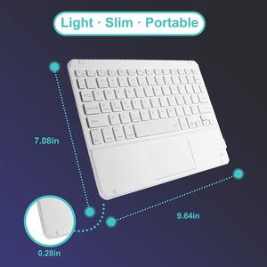 Tastiera wireless luminosa universale tastiera rgb tastiera ricaricabile tablet bluetooth per ipad pro 12.9 telefono android - Product Image 3