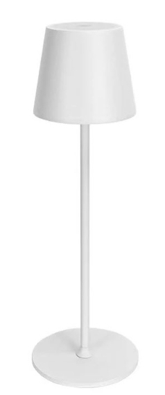 Lampe de table rechargeable blanche