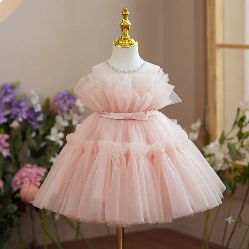 Robes de fête pour bébé fille Robe de princesse pour 1 an pour bébé fille de 4 à 5 ans