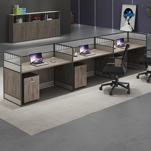 Bàn văn phòng nhân viên văn phòng bàn đơn giản màn hình hiện đại trạm tủ khóa phân vùng nhân viên Bàn máy tính - Product Image 5