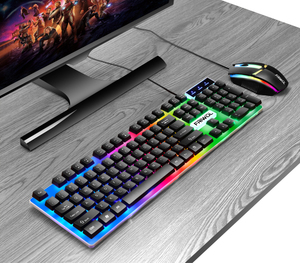 Juegos de teclado y ratón para juegos de ordenador LED personalizados de fábrica Abs Teclado Klavye juegos de ratón y teclados con cable USB para escritorio - Product Image 1