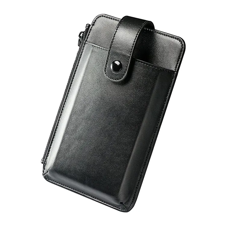 Leder Cross body Handy tasche Telefon Brieftasche Geldbörse Plain Leder Telefon Universal Holster