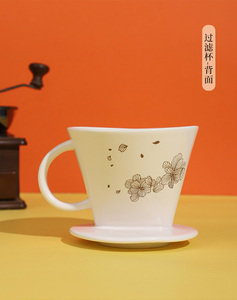定制陶瓷咖啡滴头套装便携式倒上浓缩咖啡机滴水罐咖啡杯套装，带永久过滤器 - Product Image 6