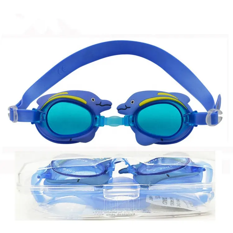 2018 Colorful animal shape anti fog swimming glasses for children swim goggles for 6 7 8 9 year old