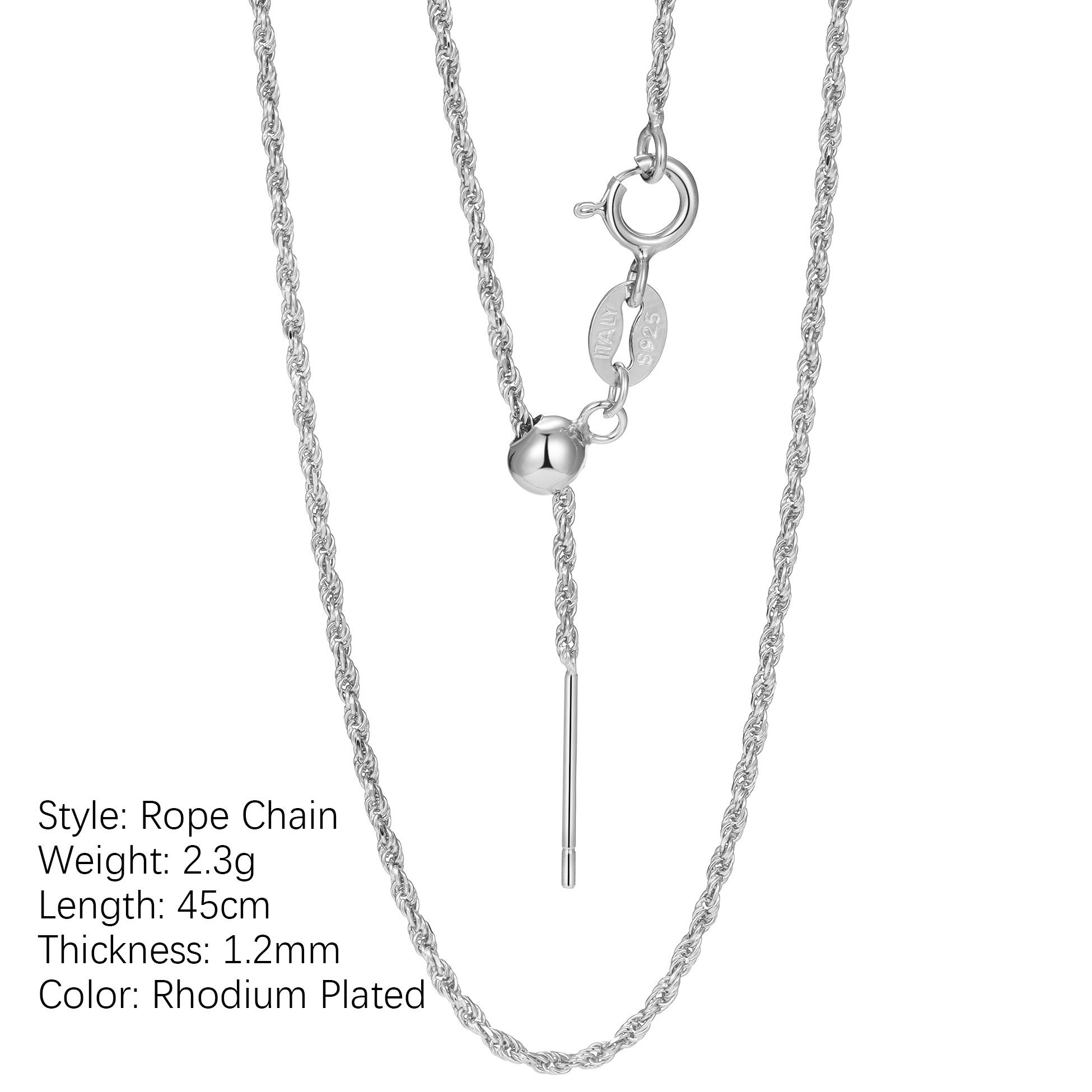 Post Style-Rhodium Plated