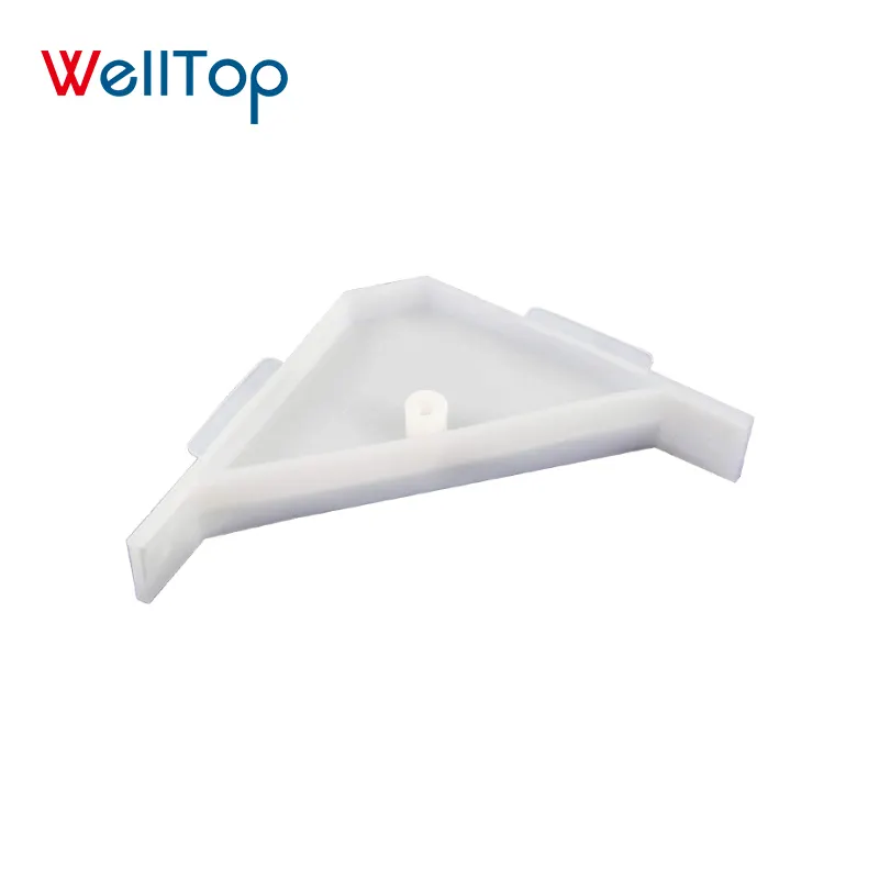 WELLTOP 14.109-Soporte de esquina para armario, soporte de esquina de ángulo de 90 grados, soporte de plástico blanco, soportes de esquina
