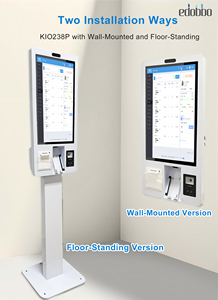 23.8 Inch Self-Service Touch Screen POS Kiosk with Scanner and Thermal Printer for Self-Service Checkout