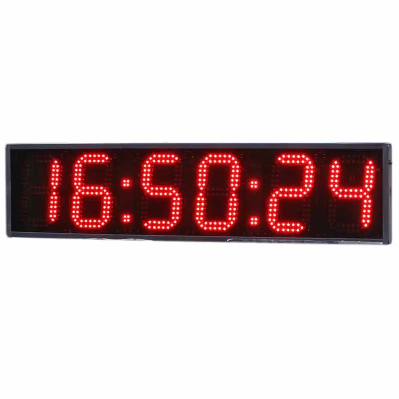 CHEETIE นาฬิกาตั้งเวลา LED กลางแจ้งขนาดใหญ่9นิ้ว,นาฬิกาแข่งขันมาราธอนกิจกรรมกีฬาไฟ LED นับถอยหลังนาฬิกาอัพ