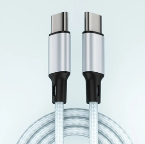 Naylon örgü örgülü güç kabloları 60W PD hızlı şarj kablosu iphone/1m tipi C tipi C veri kablosu iphone 15 16 Promax - Product Image 2
