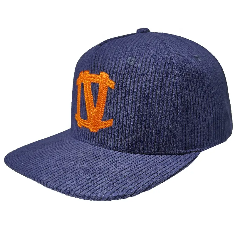 Nueva moda al aire libre impresión ala plana personalizado para hombre camionero Snapback sombreros 5 paneles gorra de béisbol bordado sombrero gorras deportivas