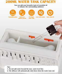 Wholesale 3-in-1 Humidifier Night <strong>Light</strong> White Noise Machine with Custom Logo Directly Supplied China USB Power <strong>Source</strong> for Hotels - Product Image 3