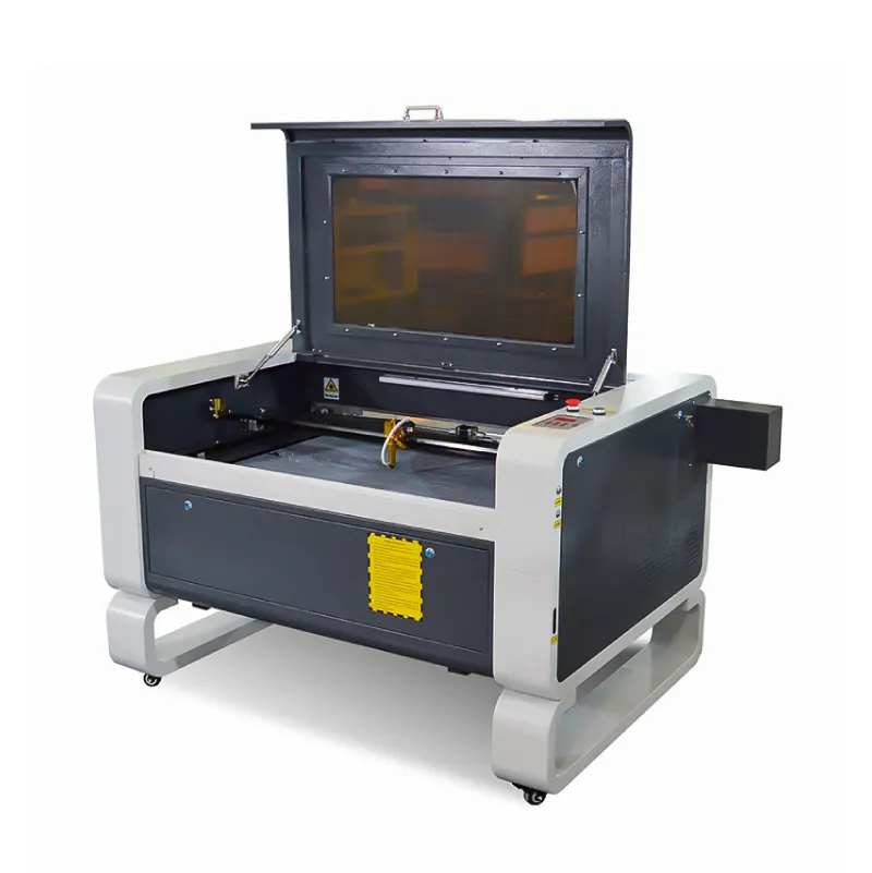 Nhà Máy Outlet Mini 6090 100 wát CO2 khắc Laser máy cắt nhựa Vải Acrylic máy cắt laser