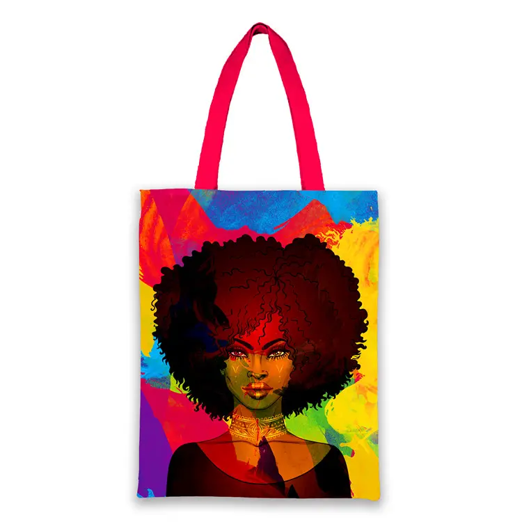 New Design Reusable Custom Logo Printed Organic Burlap Polyester Canvas Tote Bag