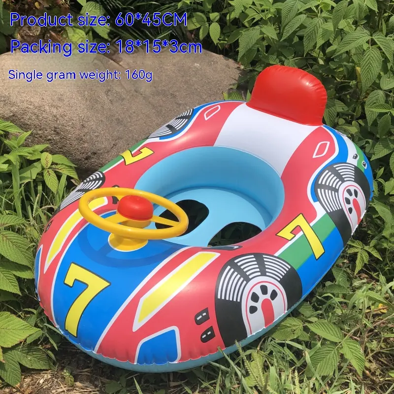 ฤดูร้อนเด็กInflatable Pool Floatsที่นั่งว่ายน้ําที่นั่งลอยเรือเด็กว่ายน้ําสระว่ายน้ําของเล่นรถรูปร่างAid Trainerล้อHorn