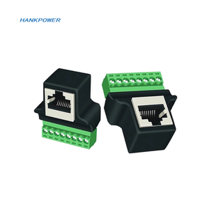 RJ45 fêmea para parafuso terminal 8 Pin conector Ethernet cabo extensor adaptador Conexão relacionada ao computador e conectores