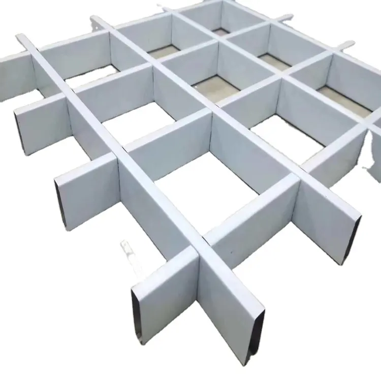 Внутренняя отделка алюминиевая решетка потолочная Т-бар подвесная открытая ячейка алюминиевая решетка потолка