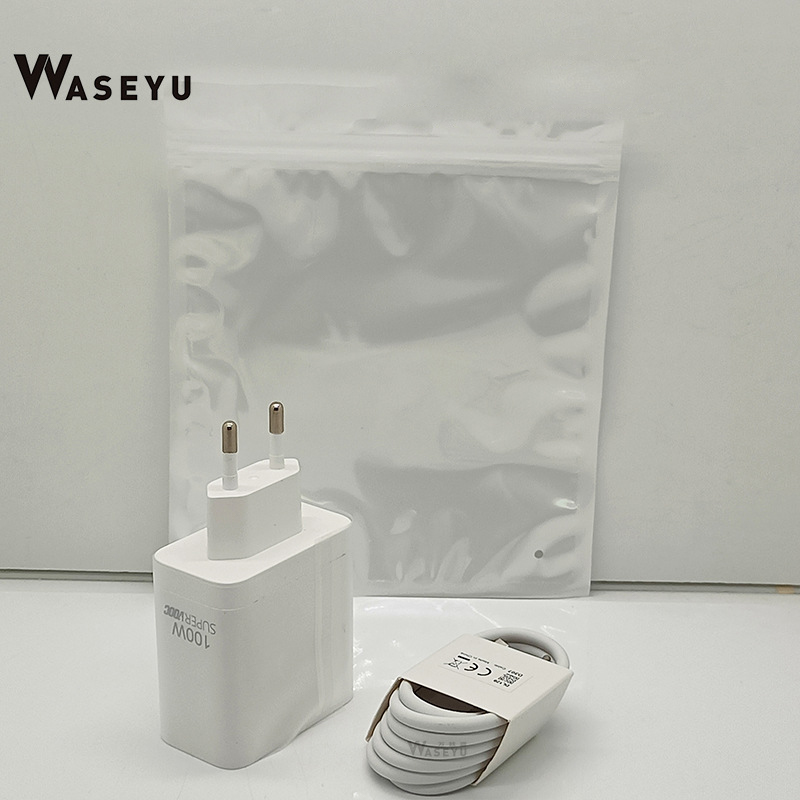 Blanco 100W Enchufe UE+cable tipo 1m+caja