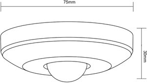 ES-P12D 230V IP20 LED 360 градусов дальность обнаружения до 6 м Мини Инфракрасный датчик движения - Product Image 3