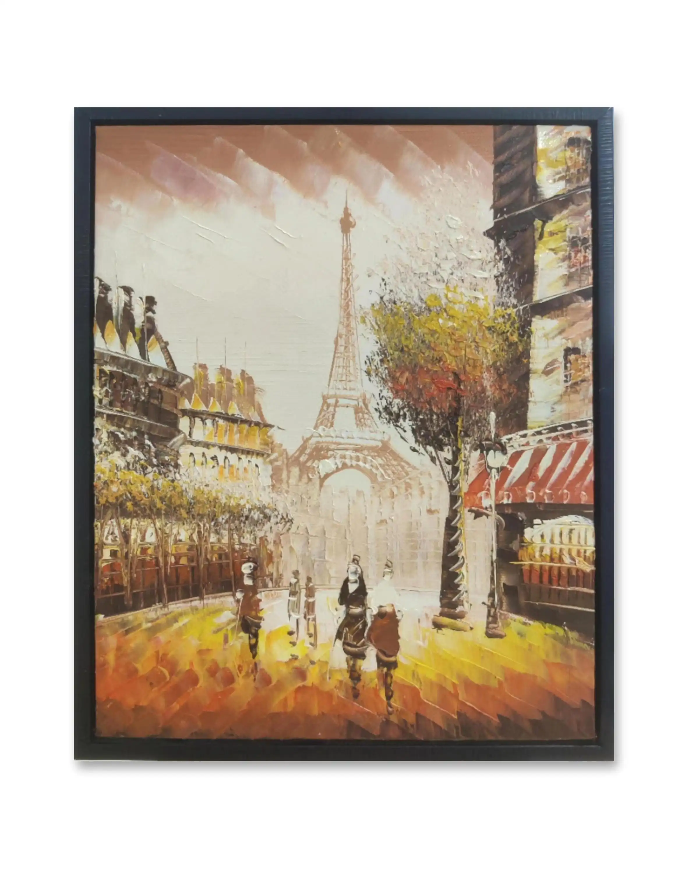 Оптовая продажа, современный стиль, французская Эйфелева башня, картина с видом на улицу, низкая цена, картина маслом ручной работы