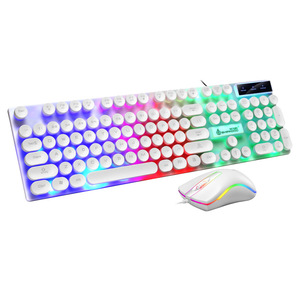 Teclado de sensación mecánica D290 para juegos, conjunto de ratón y teclado colorido con cable para ordenador - Product Image 1