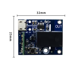 ミニWifiスマートスイッチDC12V 48V 24V 5V 2.4G1チャンネルワイヤレスリレーレシーバーモジュール、LEDライトスイッチ用EWelinkアプリ付き - Product Image 2