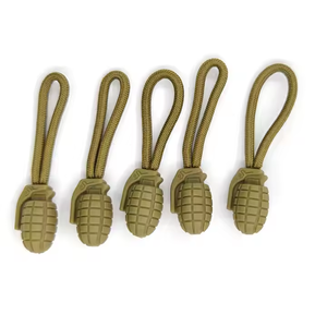 Bán Buôn Sang Trọng Silicone Dây Kéo Tab Quân Sự Màu Xanh Lá Cây Nhựa Dây Kéo Kéo Cho Ba Lô Quần Áo Túi Xách-Sử Dụng Đa Năng - Product Image 2