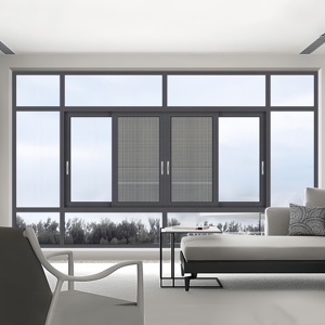 Customized Aluminum Alloy Three-Track Double Tempered Insulation Glass Sliding <strong>Window</strong> American Style Sliding <strong>Window</strong> for Sale - Product Image 6