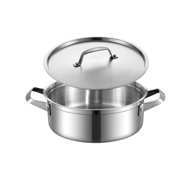 Casserole à soupe transparente de couleur naturelle, couvercle en acier inoxydable