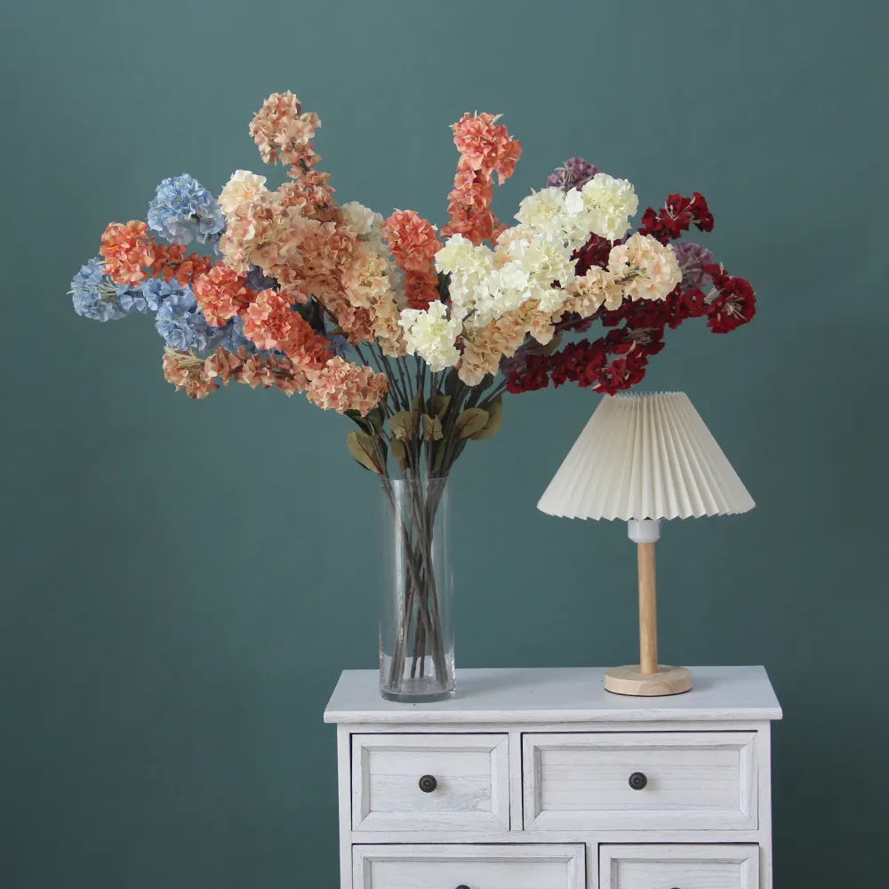 Flor Artificial de Celosia de 3 ramas, decoración para el hogar, regalo, boda, gran oferta