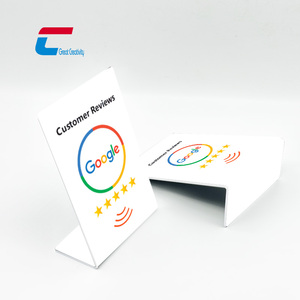 Benutzer definiertes Logo QR-Code Programmier bares PVC-NFC-Display Social Media Google Review NFC-Ständer - Product Image 2