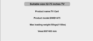 37 "-75" TV ngoài trời Chiều cao có thể điều chỉnh Kim Loại Xoay sàn giỏ hàng LED màn hình cảm ứng màn hình TV telescoping Ajustable kệ - Product Image 5