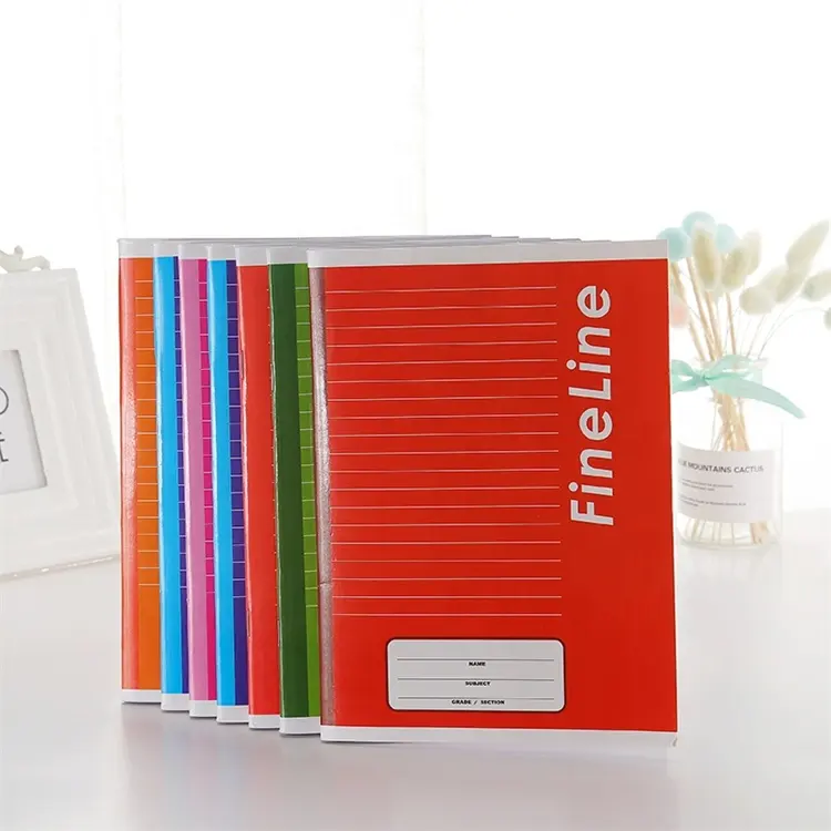Di alta qualità su misura stampa Multi colori libro di esercizi di scrittura dello studente appunti libri con cuciture a sella