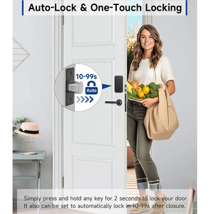 Elektronische Tastatur Eingang Haustür Anti Peeking Auto Lock Passwort Smart Fingerprint Deadbolt Türschloss - Product Image 5