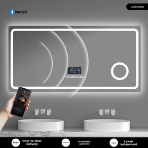 现代矩形发光二极管显示器多功能智能浴室镜子 - Product Image 4